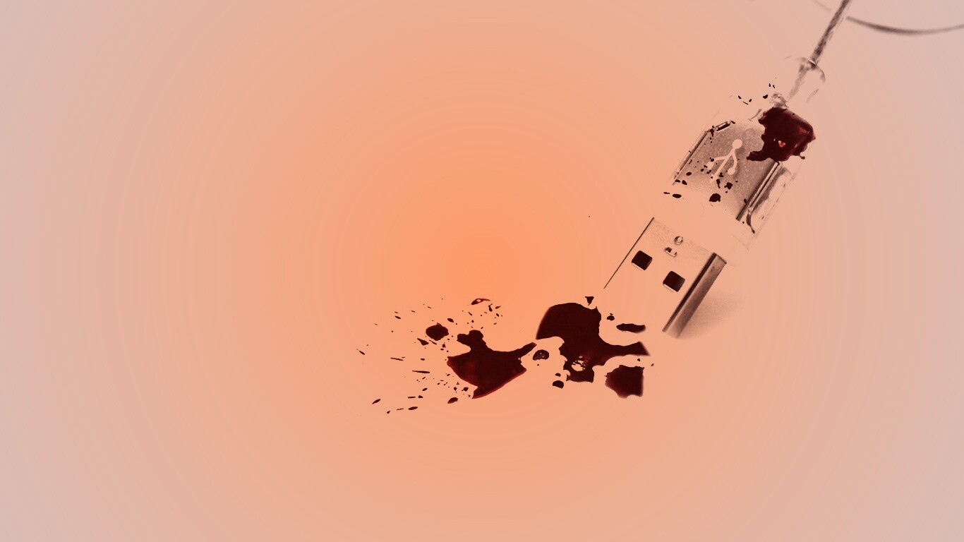 Кровавый usb обои