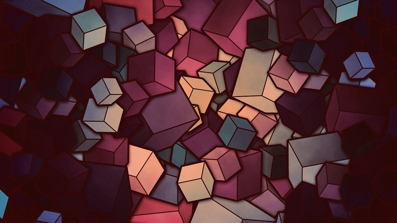 Кубики обои