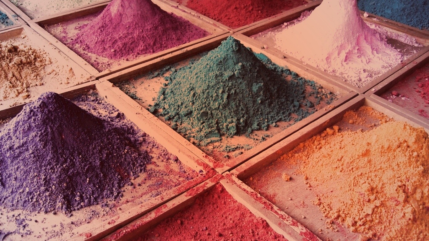 Цветной песко обои