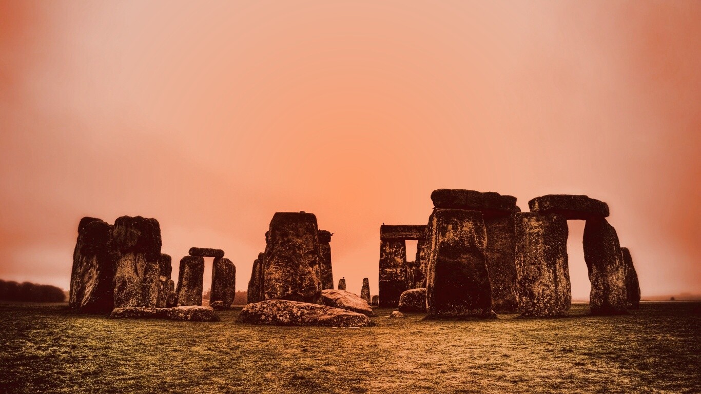 Вечерний Стоунхендж обои