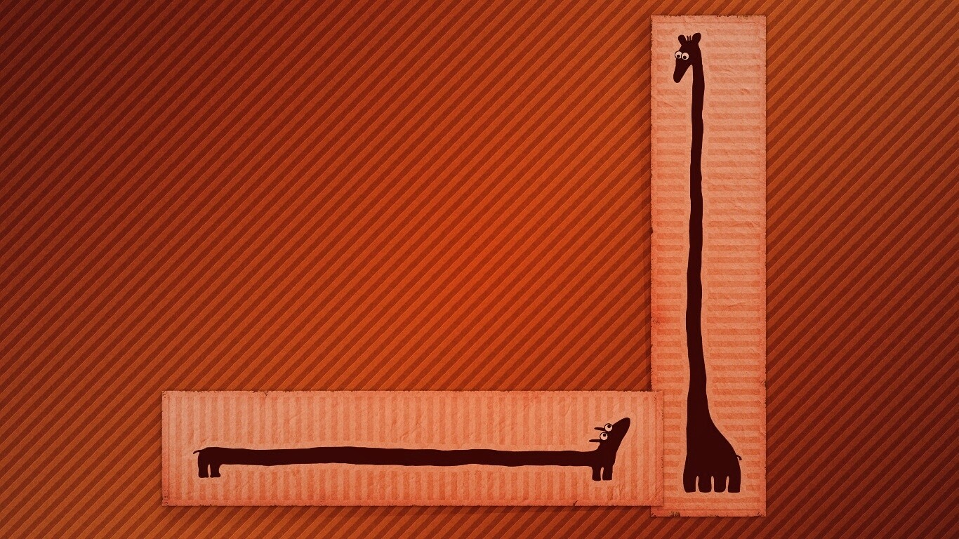 Жираф и такса обои