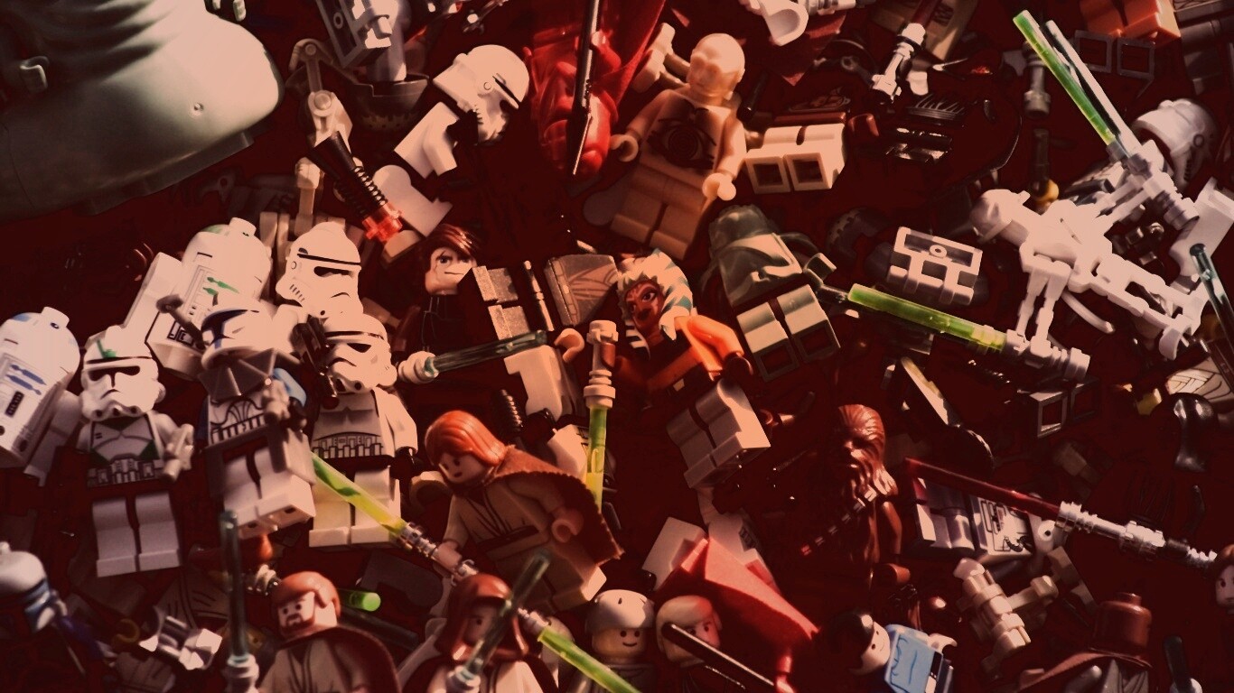 Человечки лего по мотивам звездных войн обои
