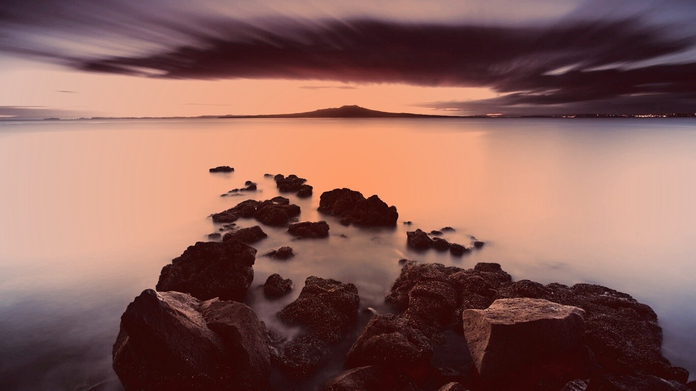 Озеро в тумане обои