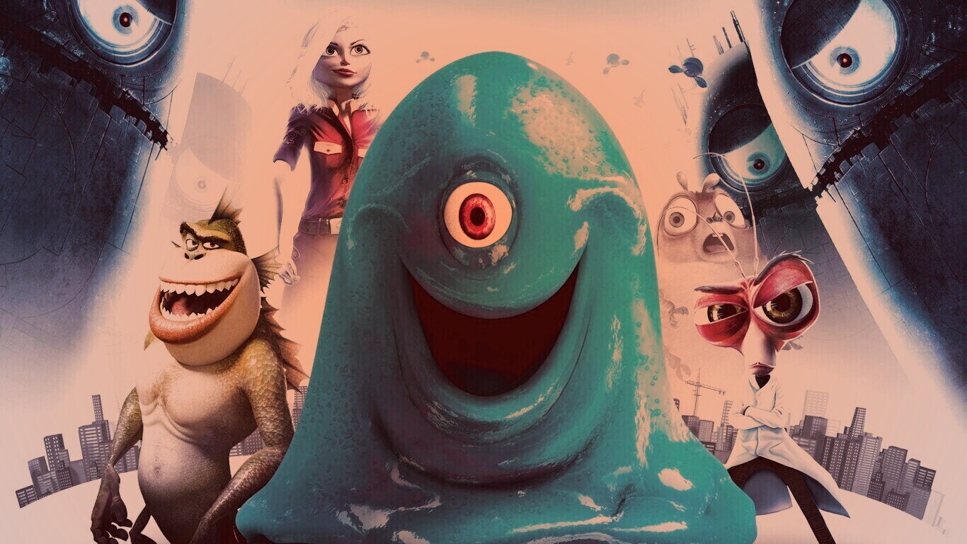 Монстры против пришельцев обои