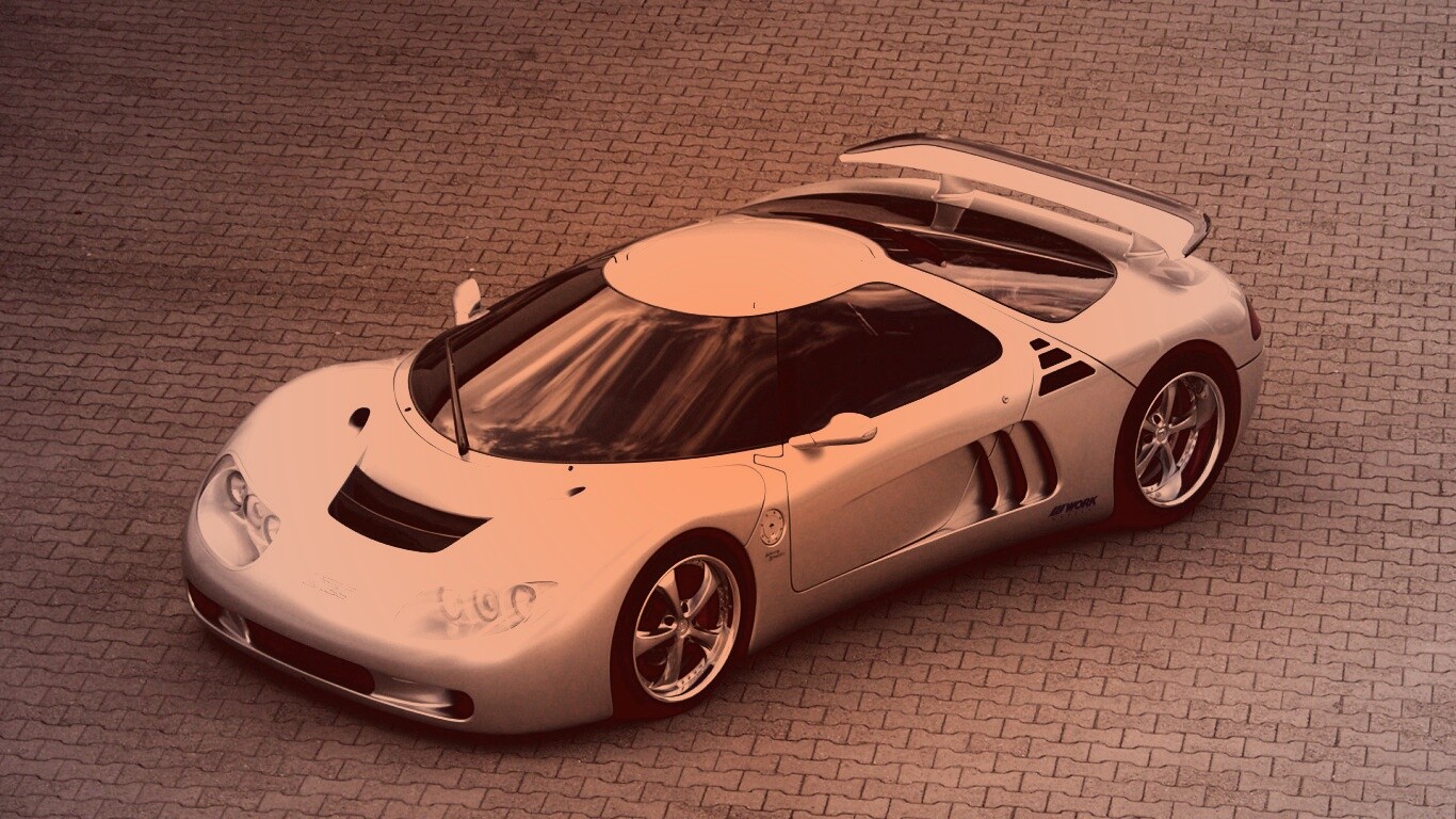 Красивый серебристый спорткар обои