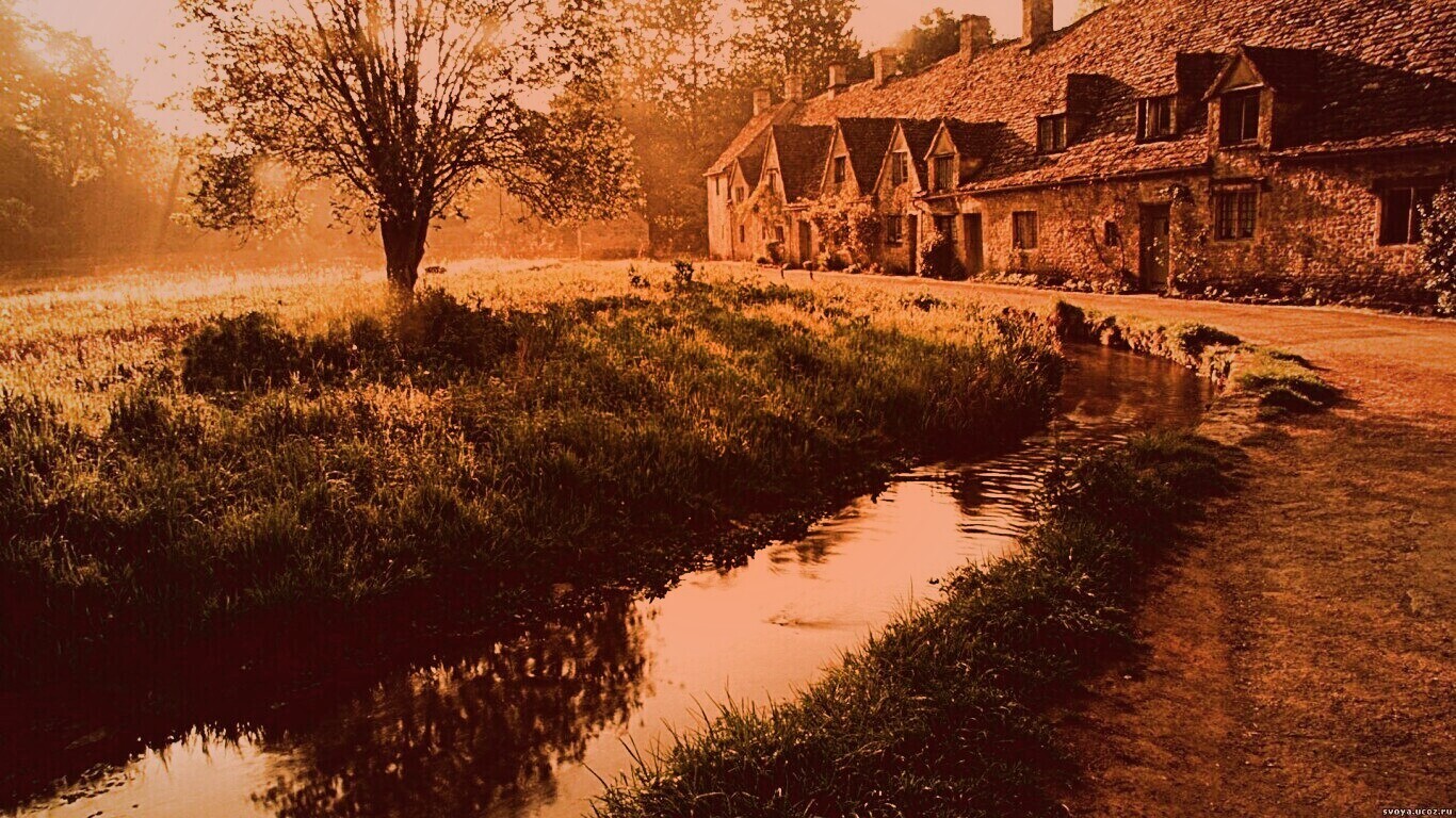 Домик в Англии обои
