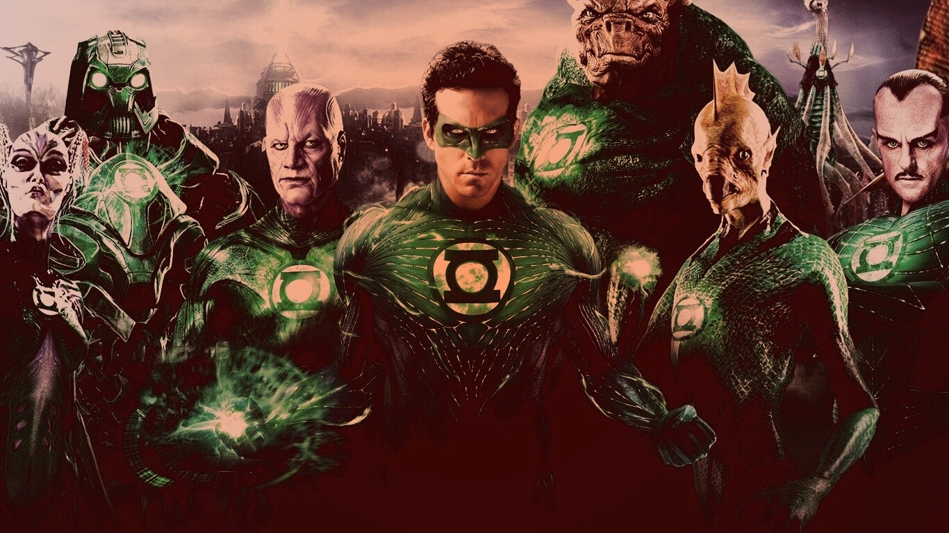 Зелёные фонари обои