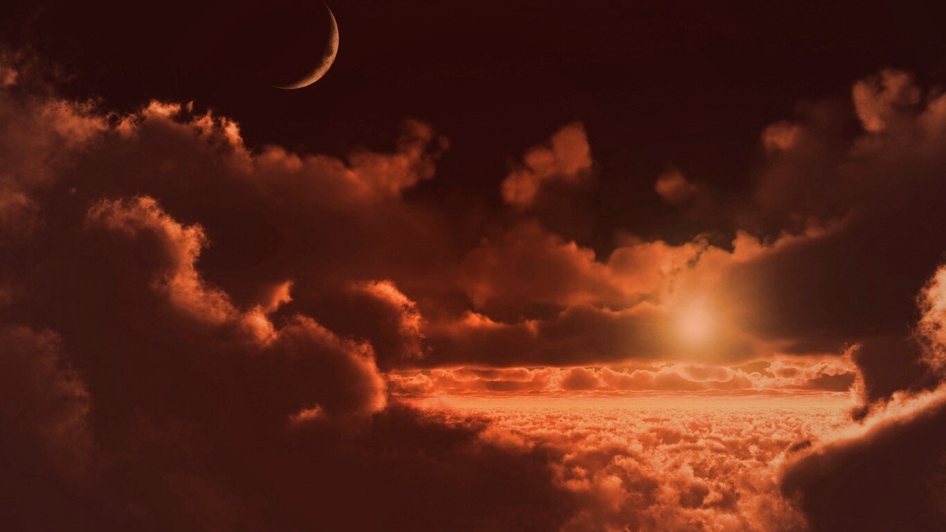 Над облаками обои