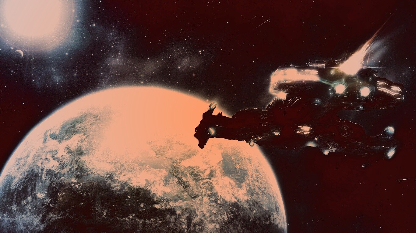 Hyperion летит к земле обои