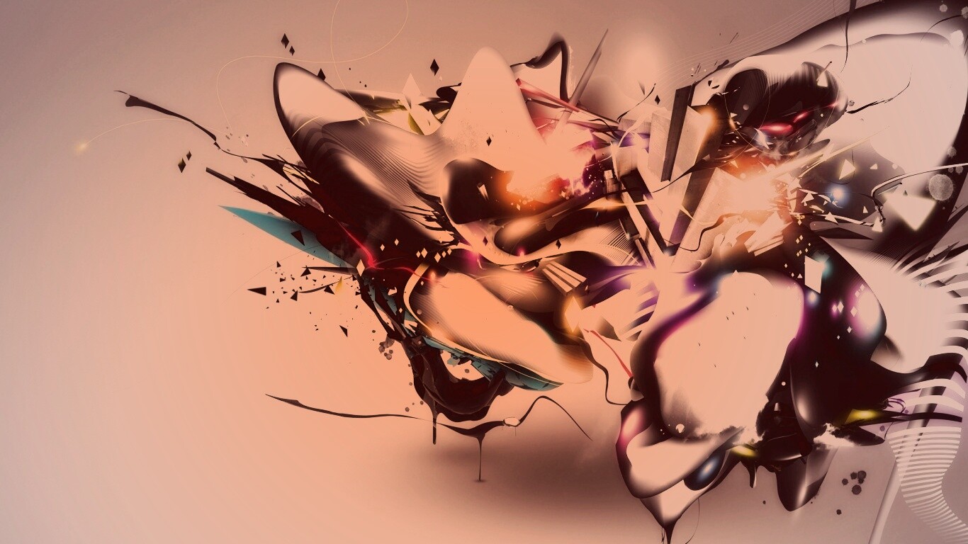 Яркая абстракция обои