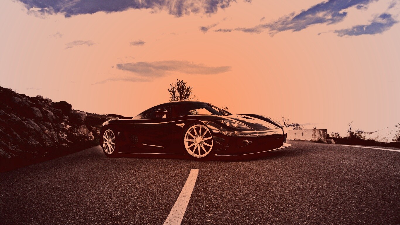 Черный кёнигсег обои