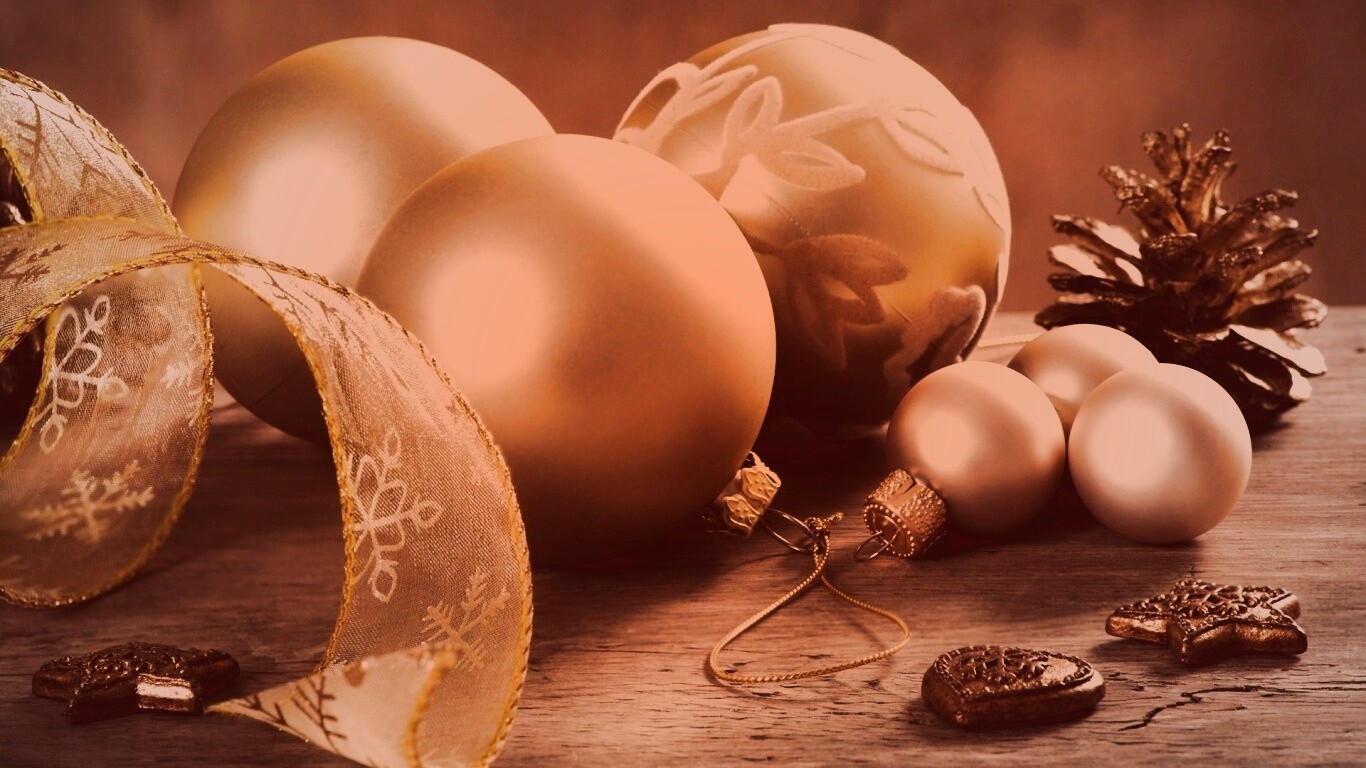 Новогодние атрибуты обои