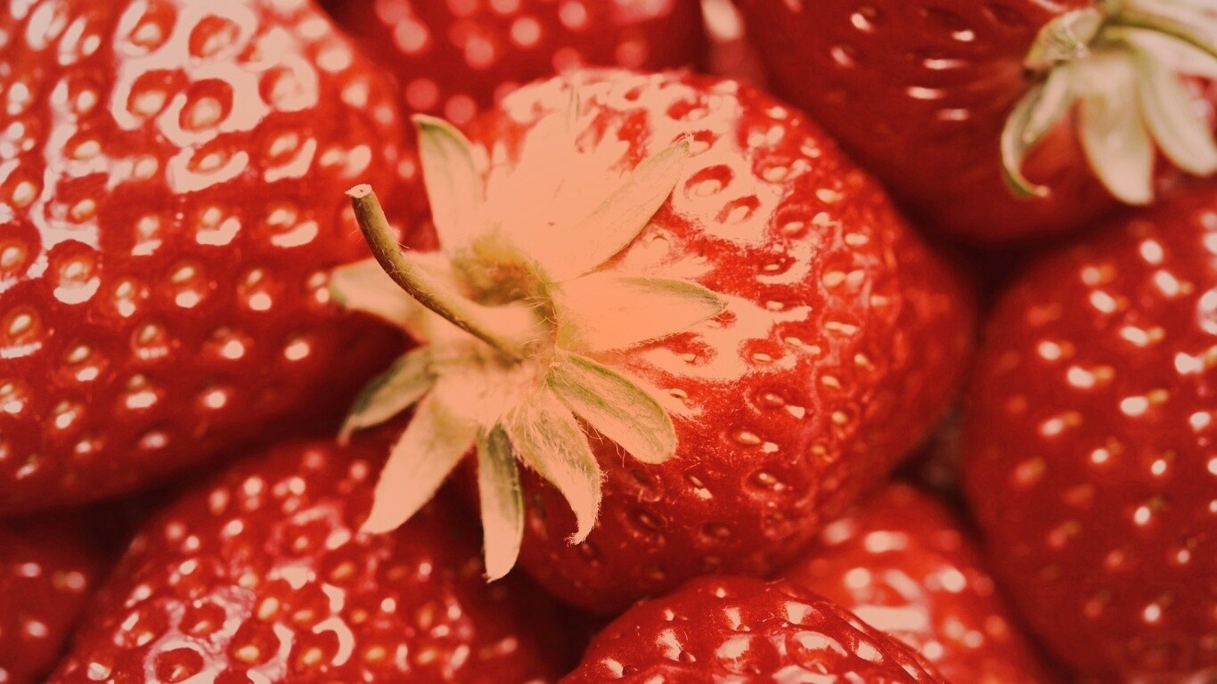 Сочная клубничка обои