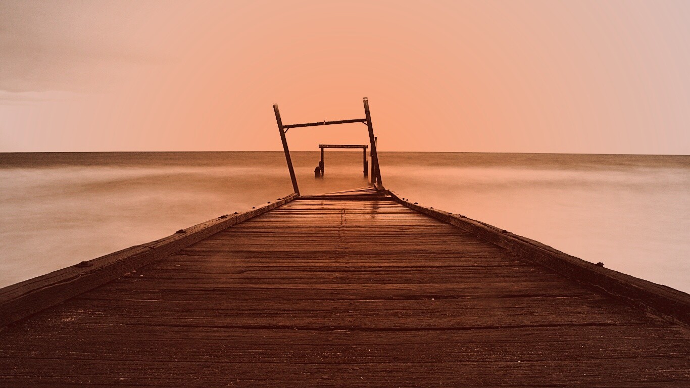 Мостки до горизонта обои