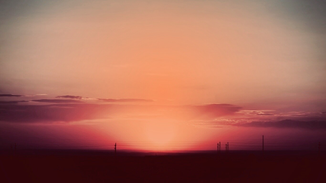 Сказочный закат обои