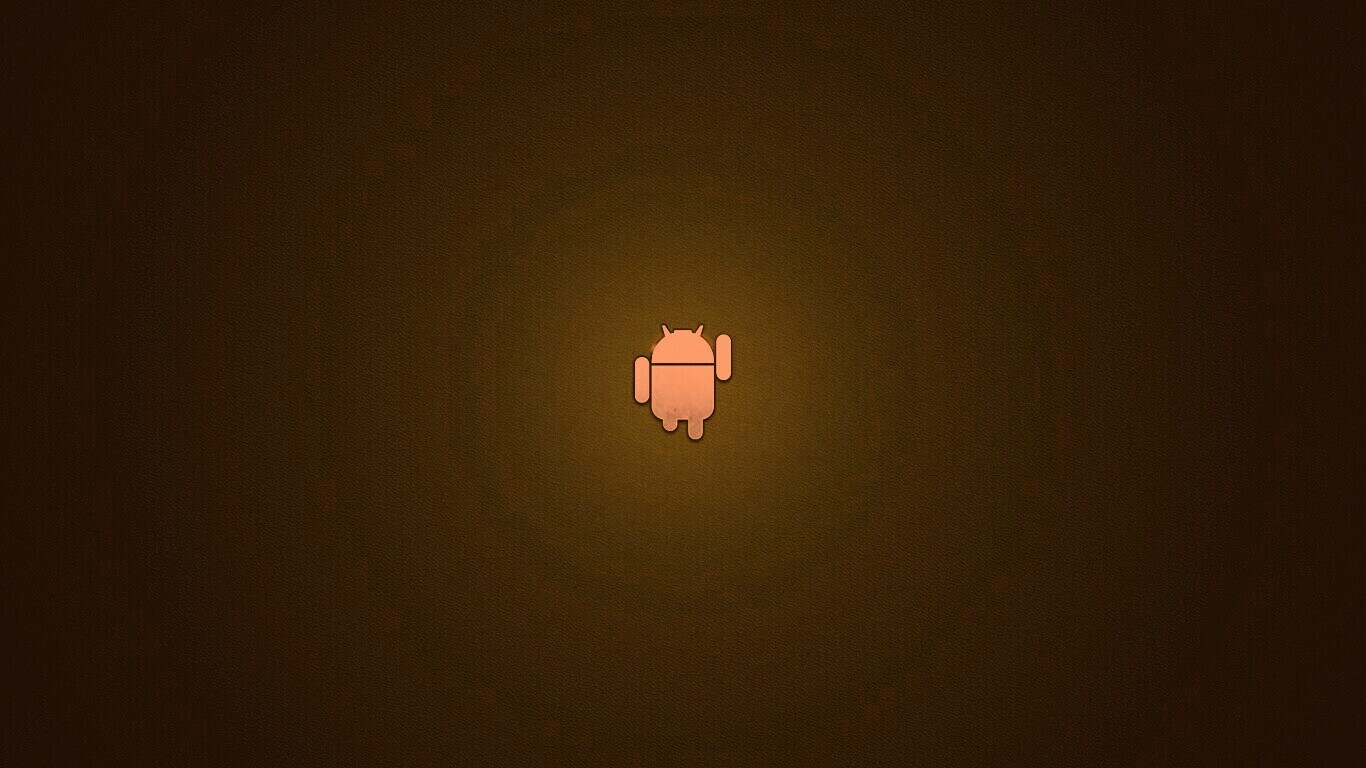 Логотип Android на зеленом фоне обои