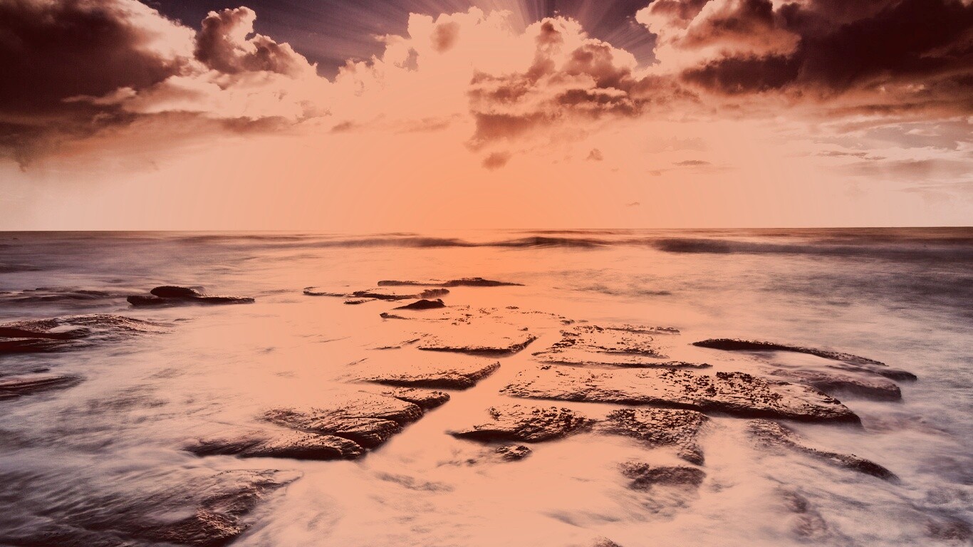 Море в HDR обои