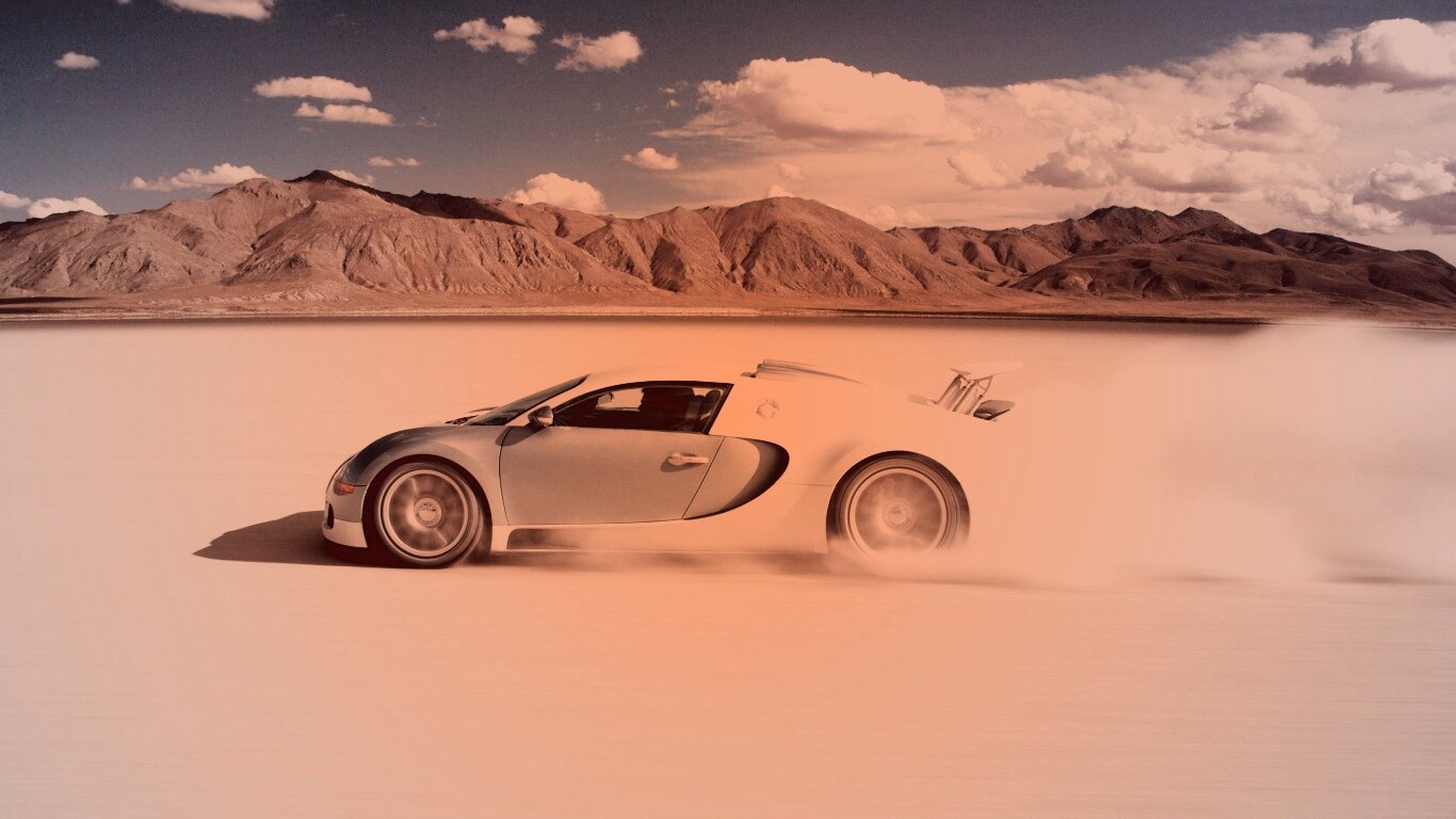 Бугатти в долине обои