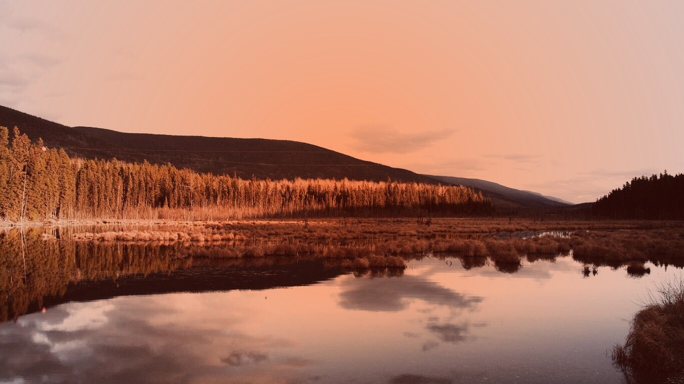 Осеннее озеро обои