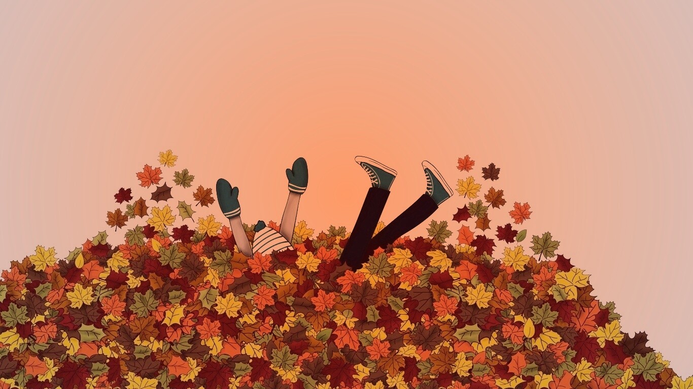 Опавшие листья обои