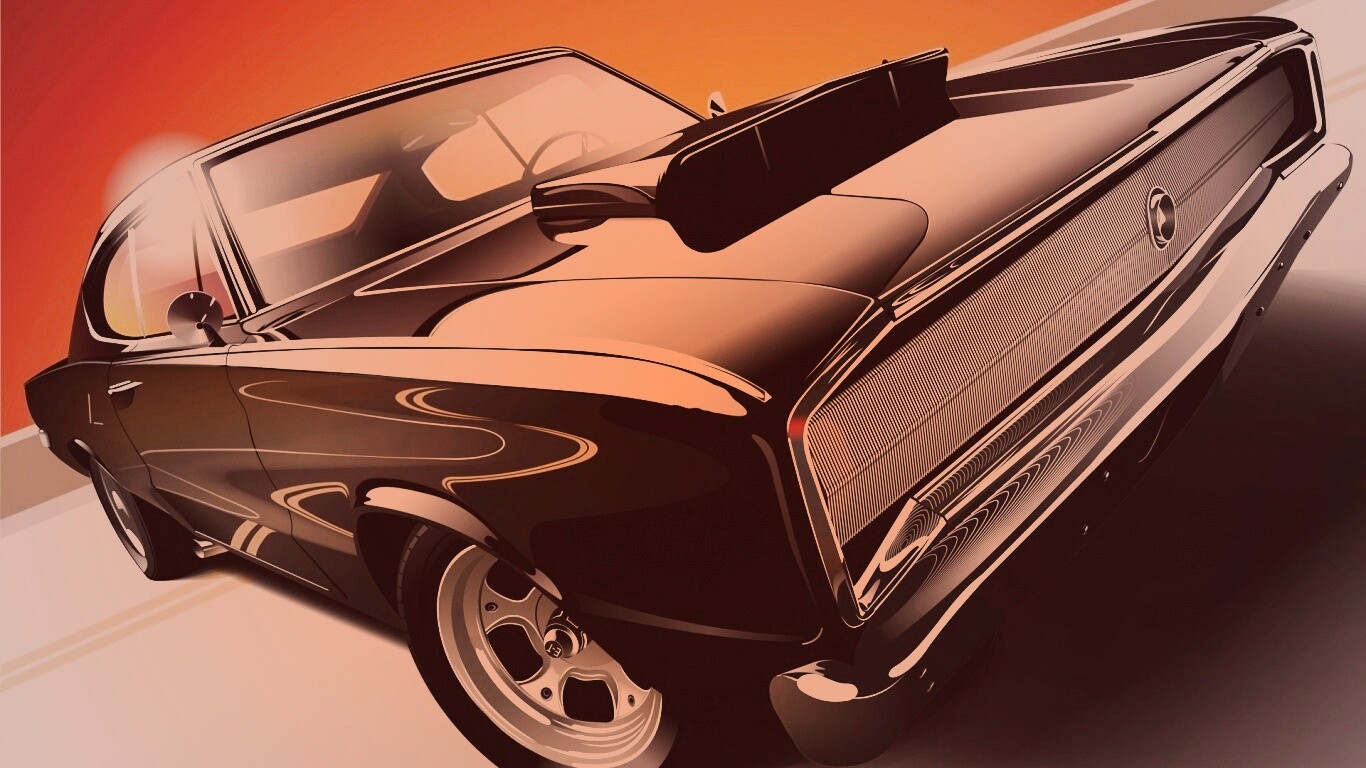 Векторный мускулкар обои