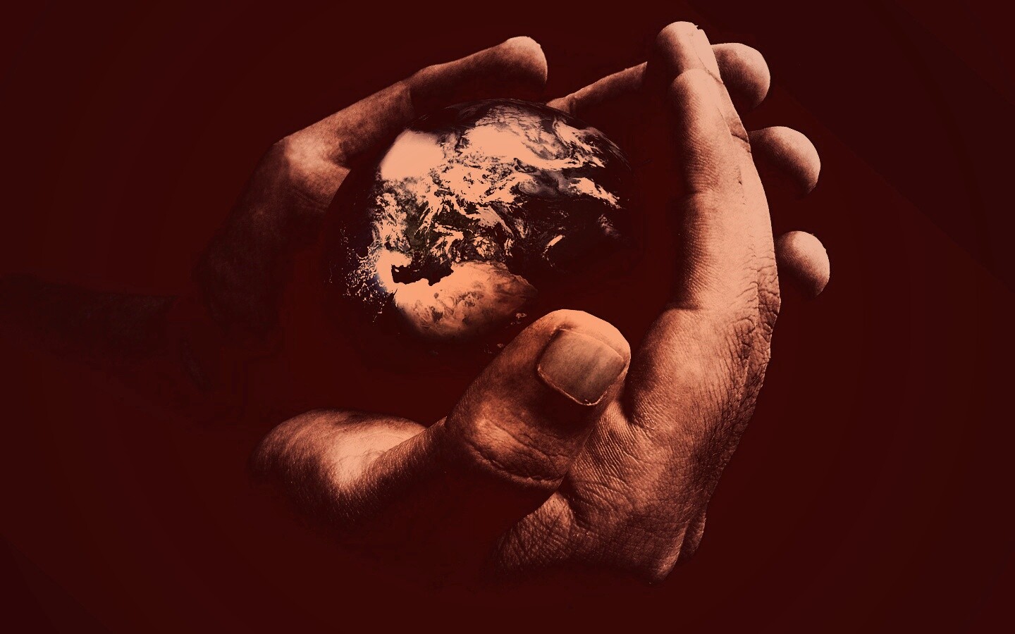 Мир в руках обои