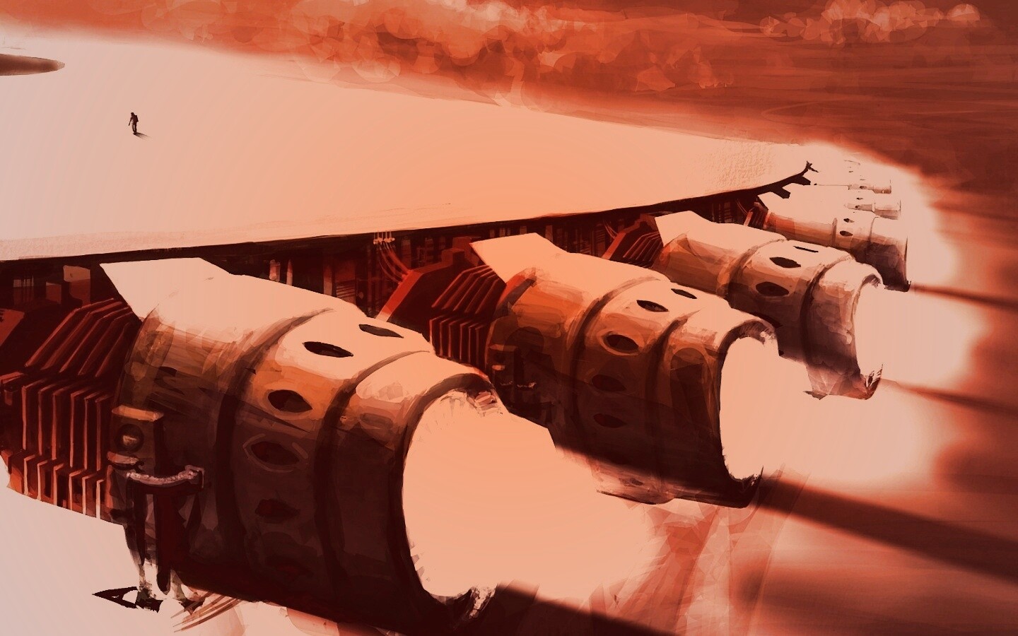 Разгон космического корабля обои