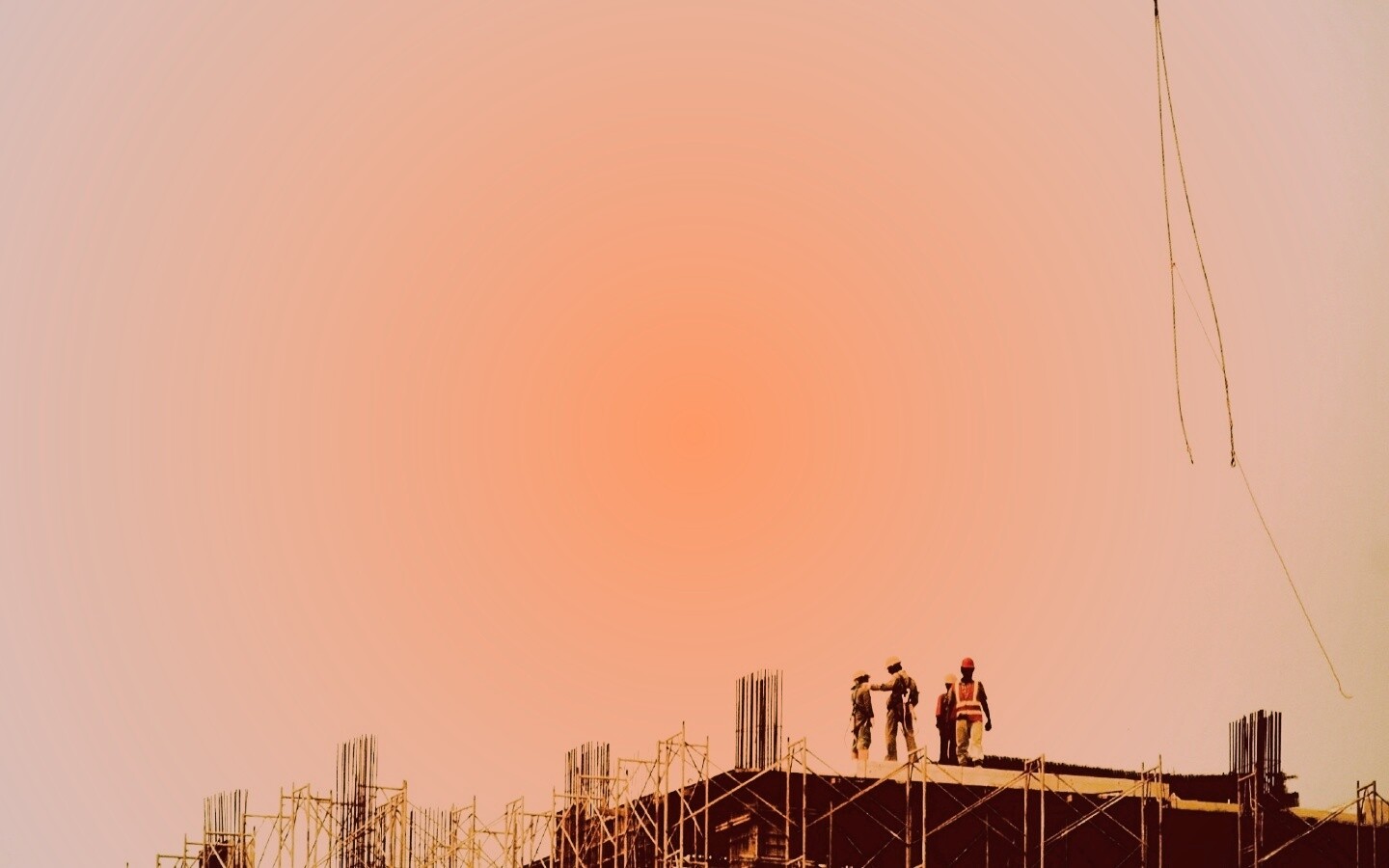 Строители на объекте обои