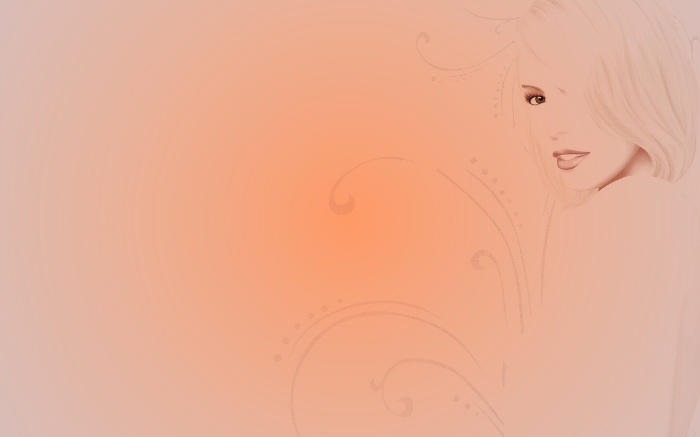Нарисованная блондинка обои