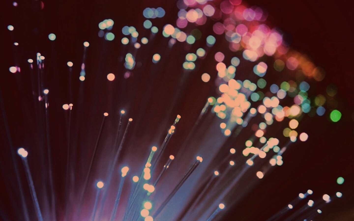 Огоньки на оптоволокне обои