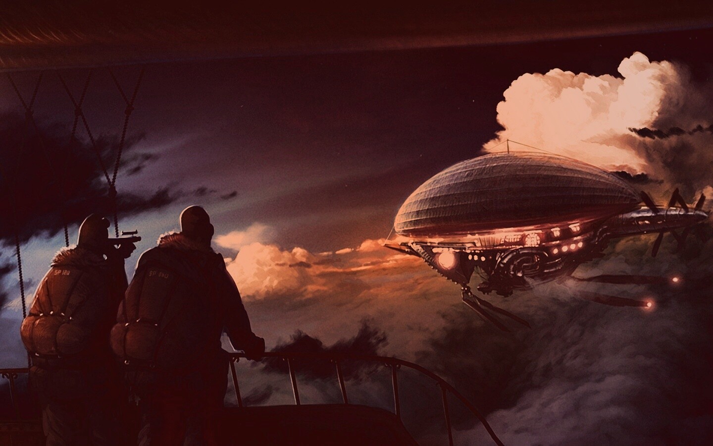 Инопланетный дирижабль обои