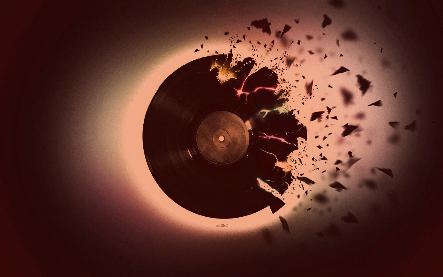 Разрывающийся винил обои