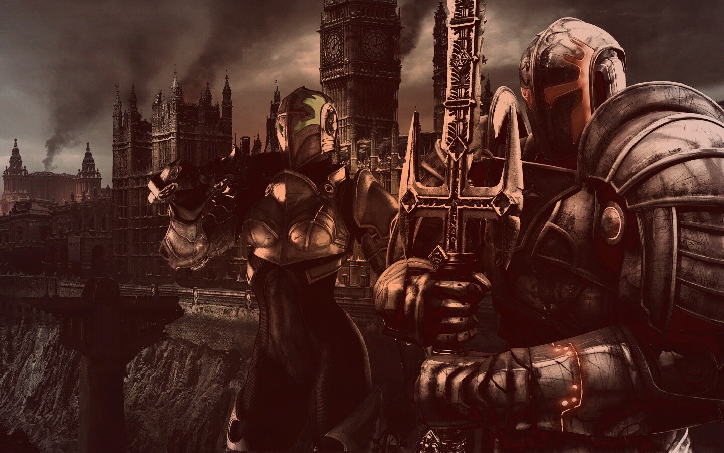 Постапокалиптический Лондон из игры обои