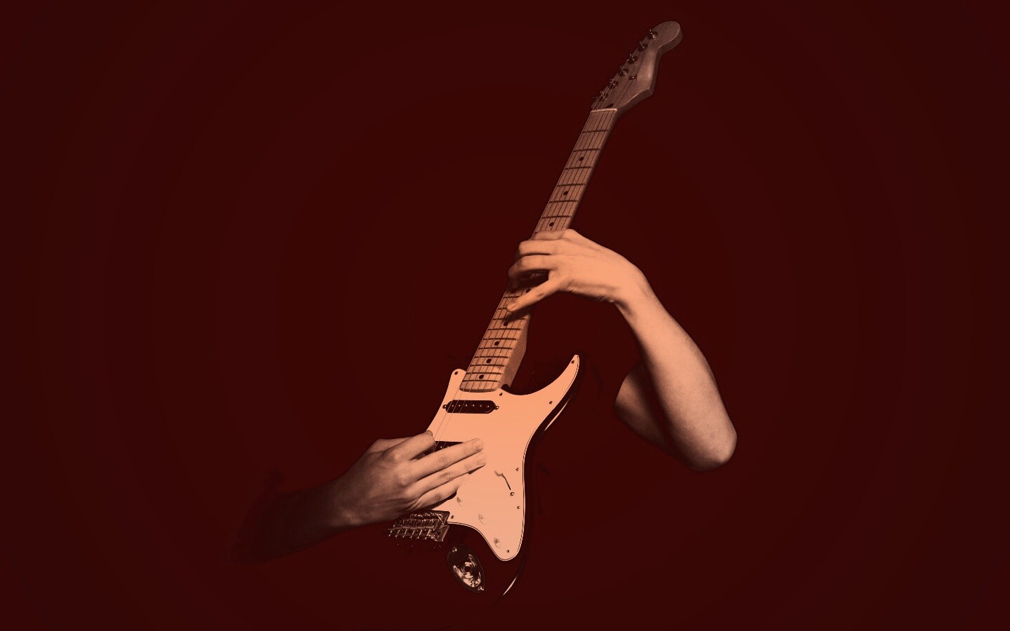 Игра на электрогитаре обои