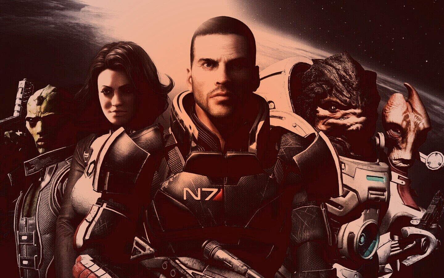 Mass Effect N7 обои