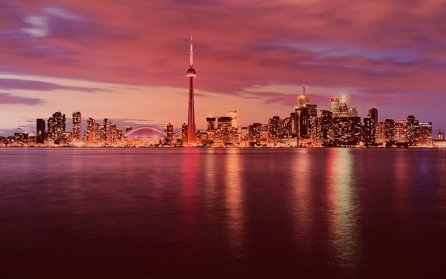 Ночной Торонто обои