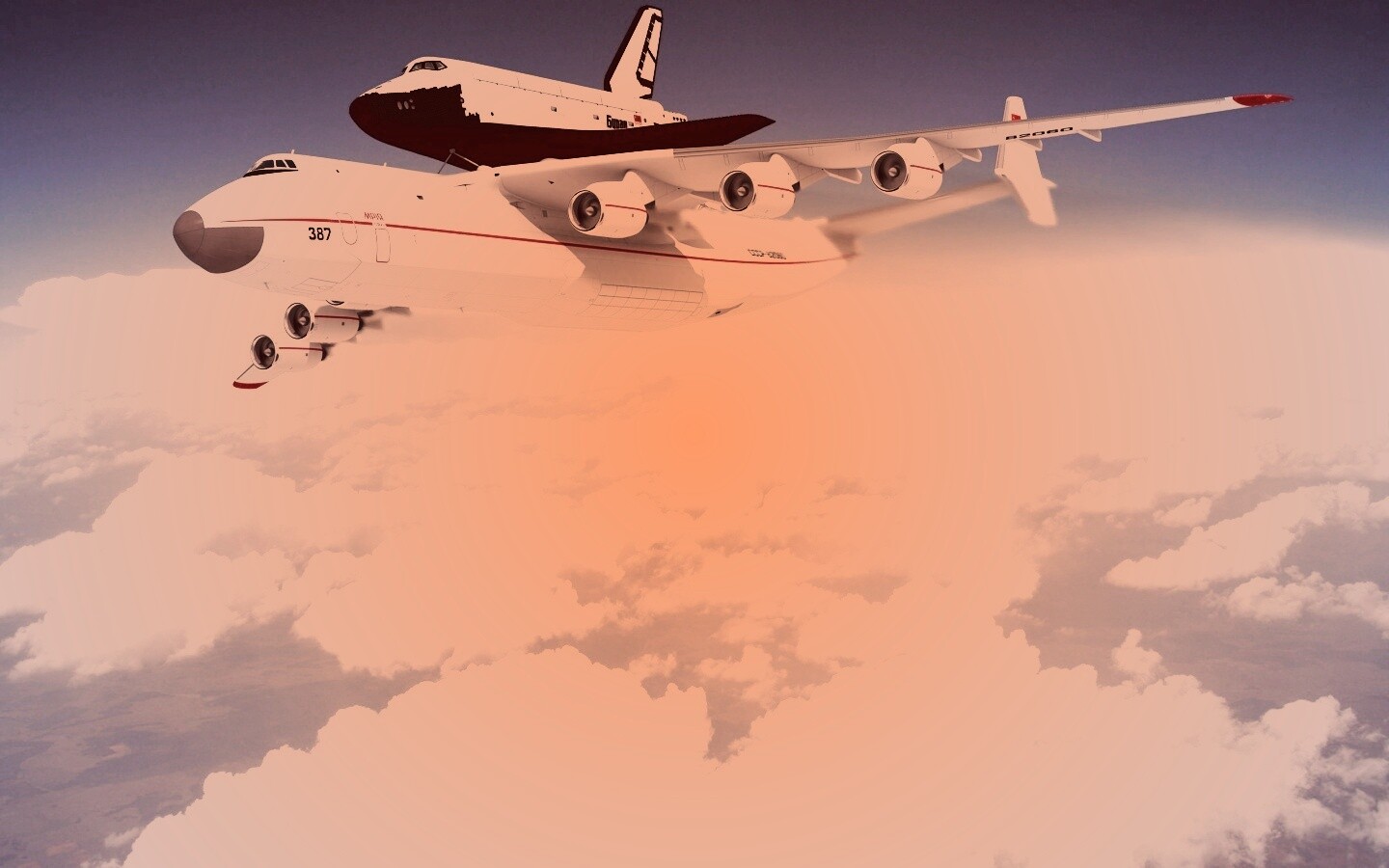 Авиатранспортировка Бурана обои