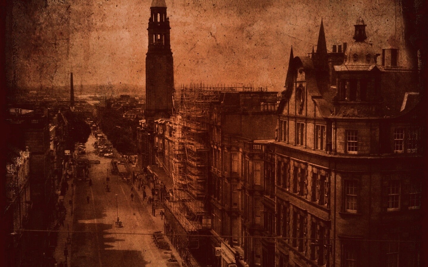 Старинное фото города обои