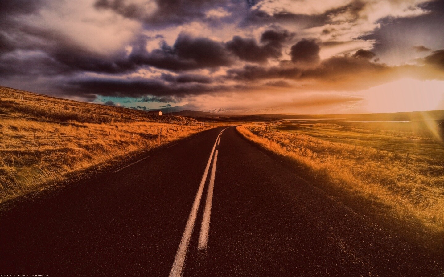 Пустая дорога обои