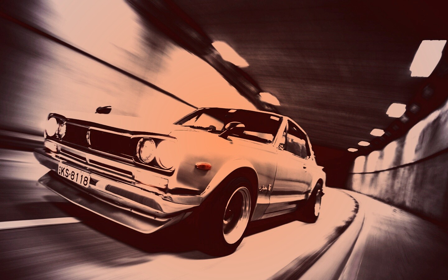 Авто в тоннеле обои