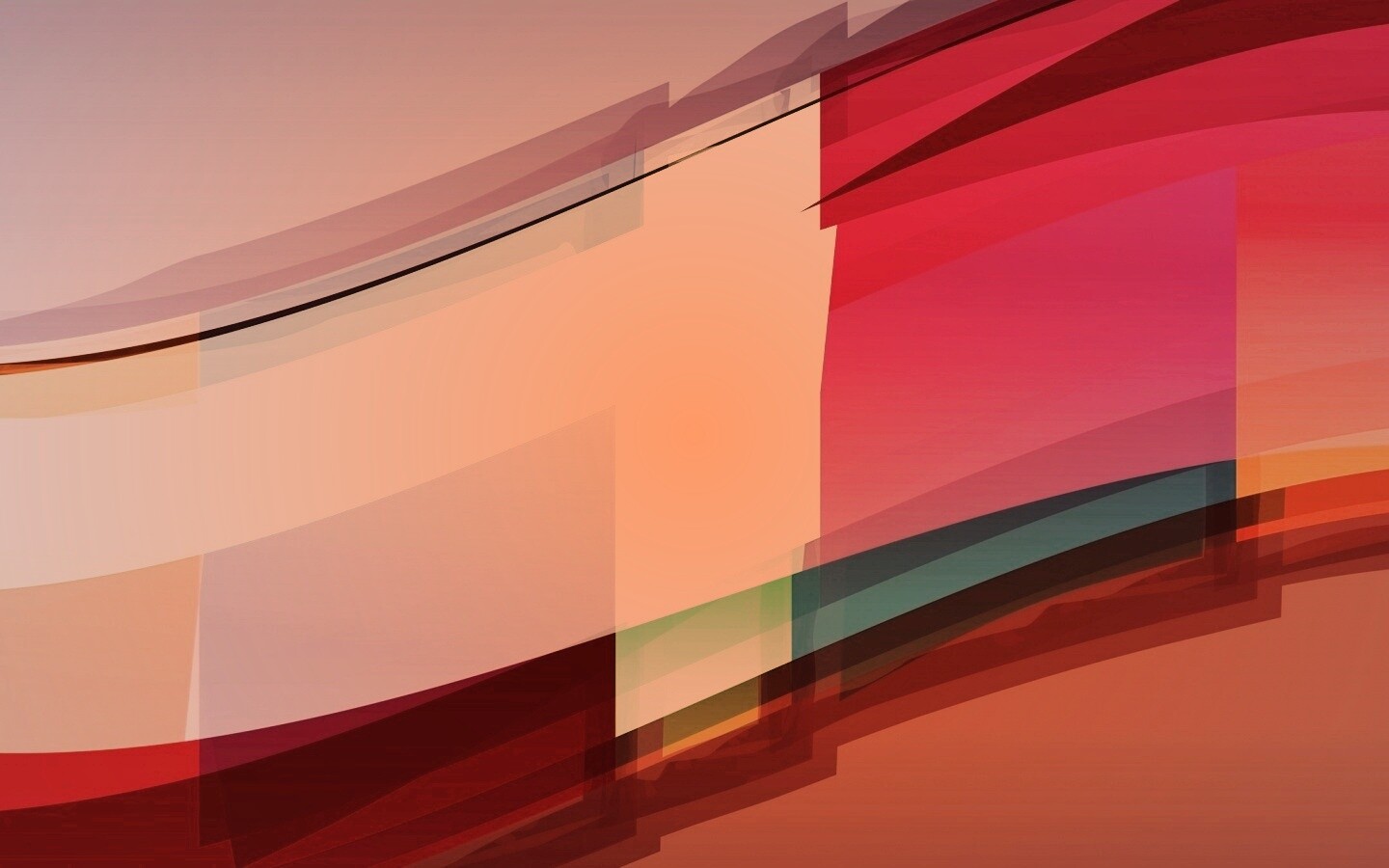 Волна из прозрасных цветных пластин обои