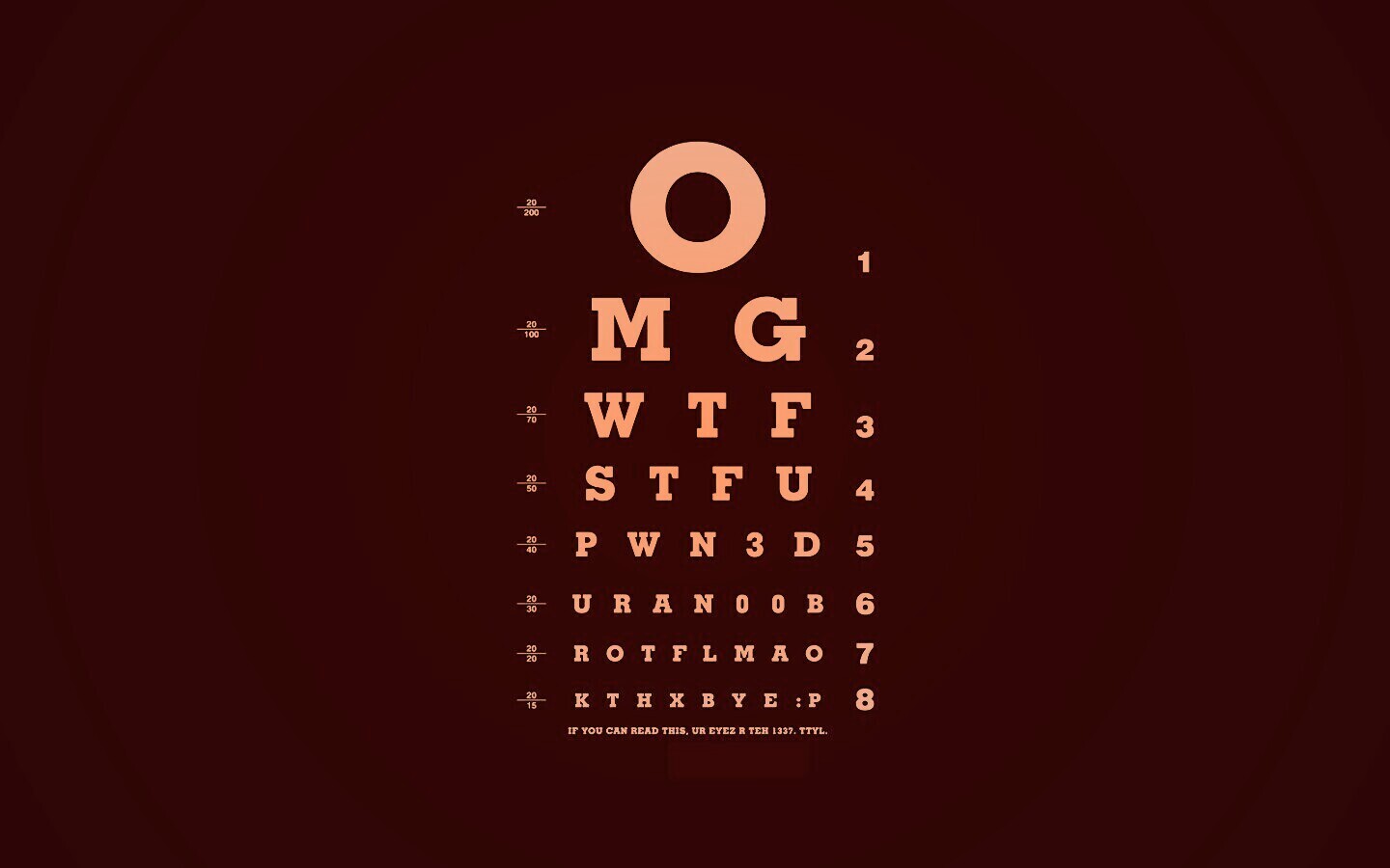 Таблица для проверки зрения обои