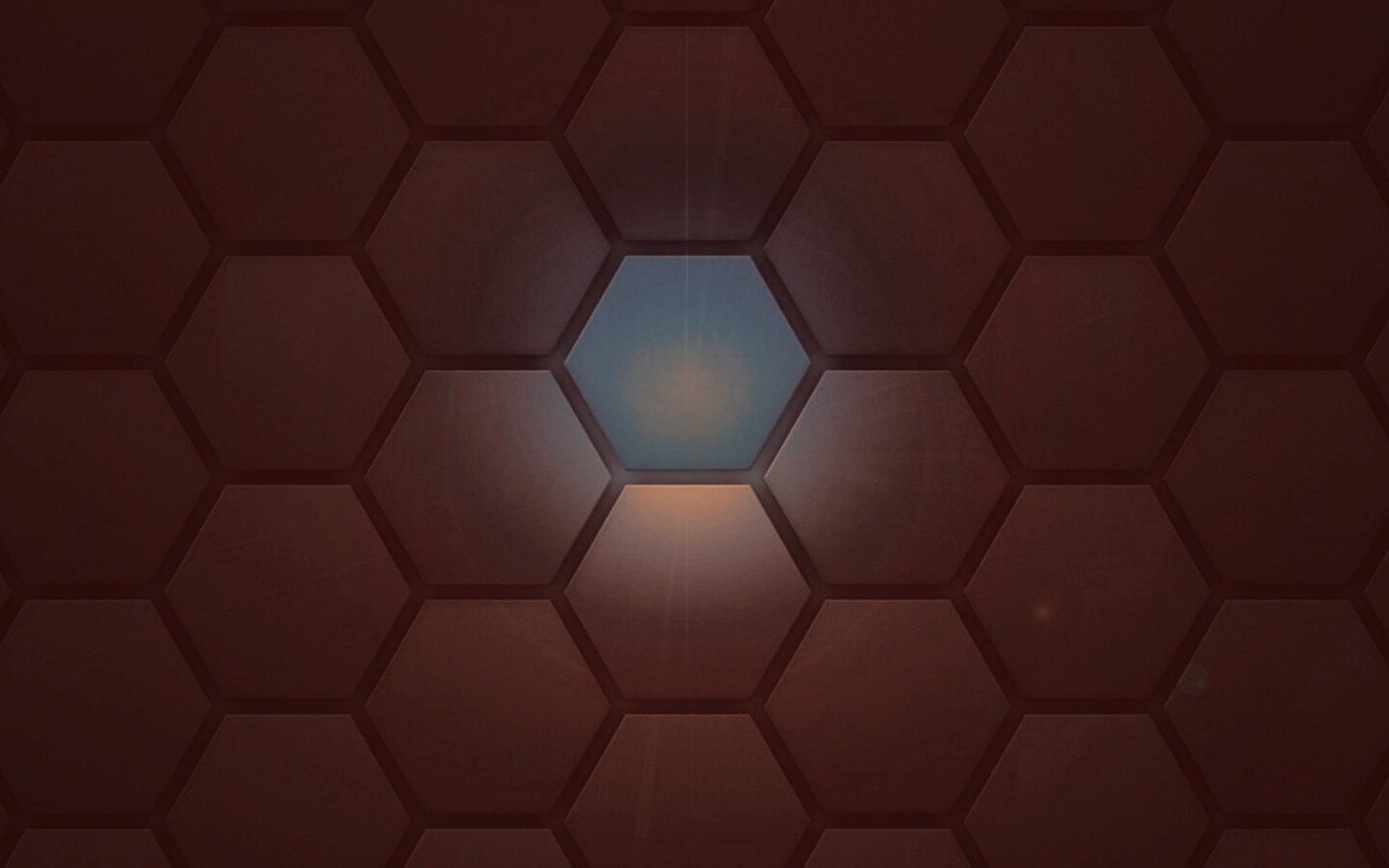 Светящийся синий шестиугольник обои