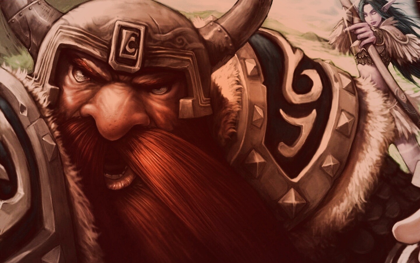 Гном убегающий от ночной эльфийки обои