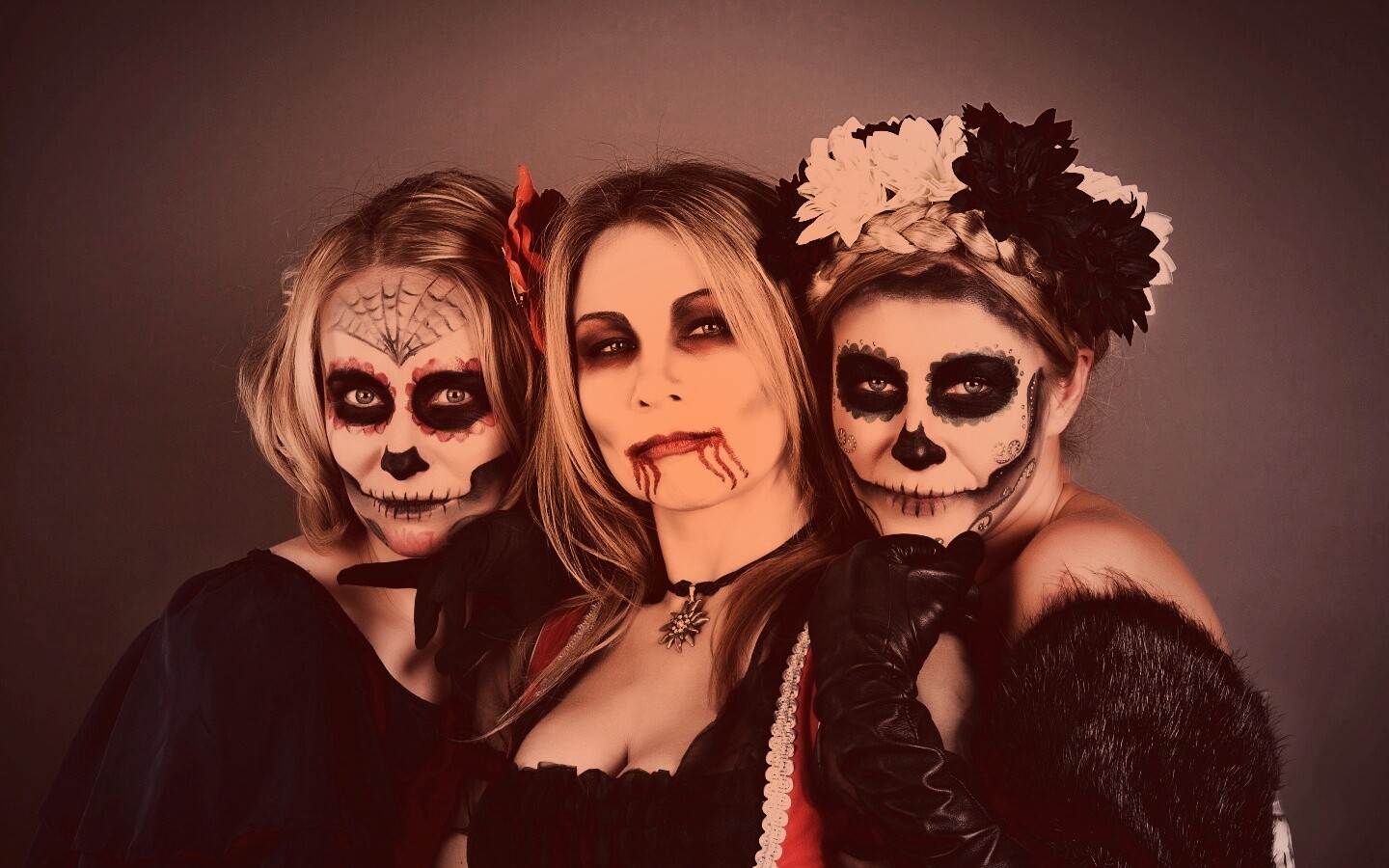 Макияж на хэллоувин обои