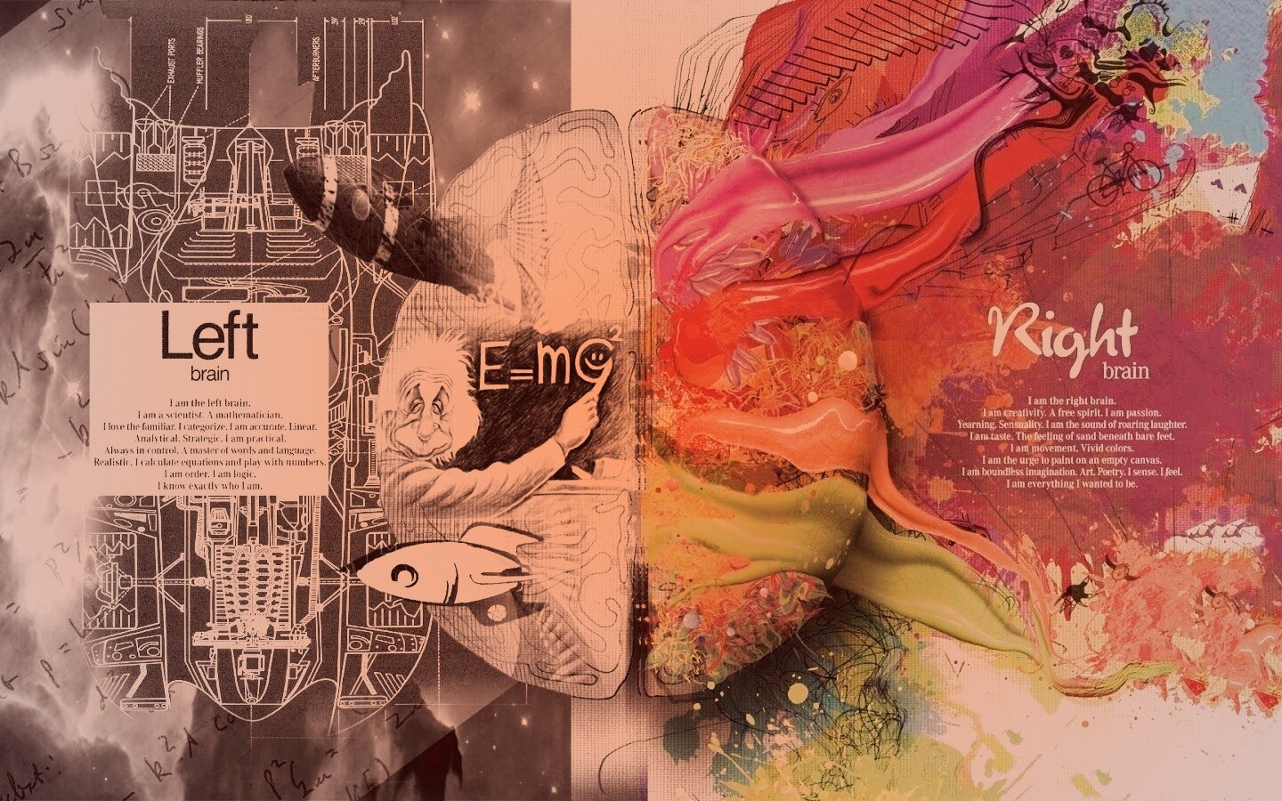 Логика против креатива обои