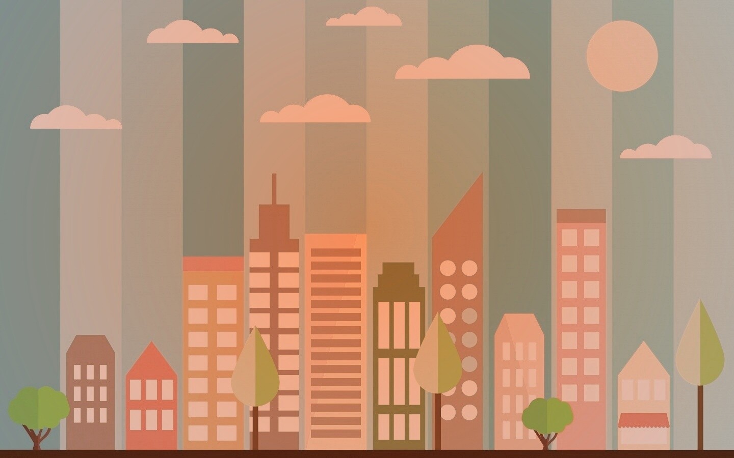 Векторный рисунок города обои