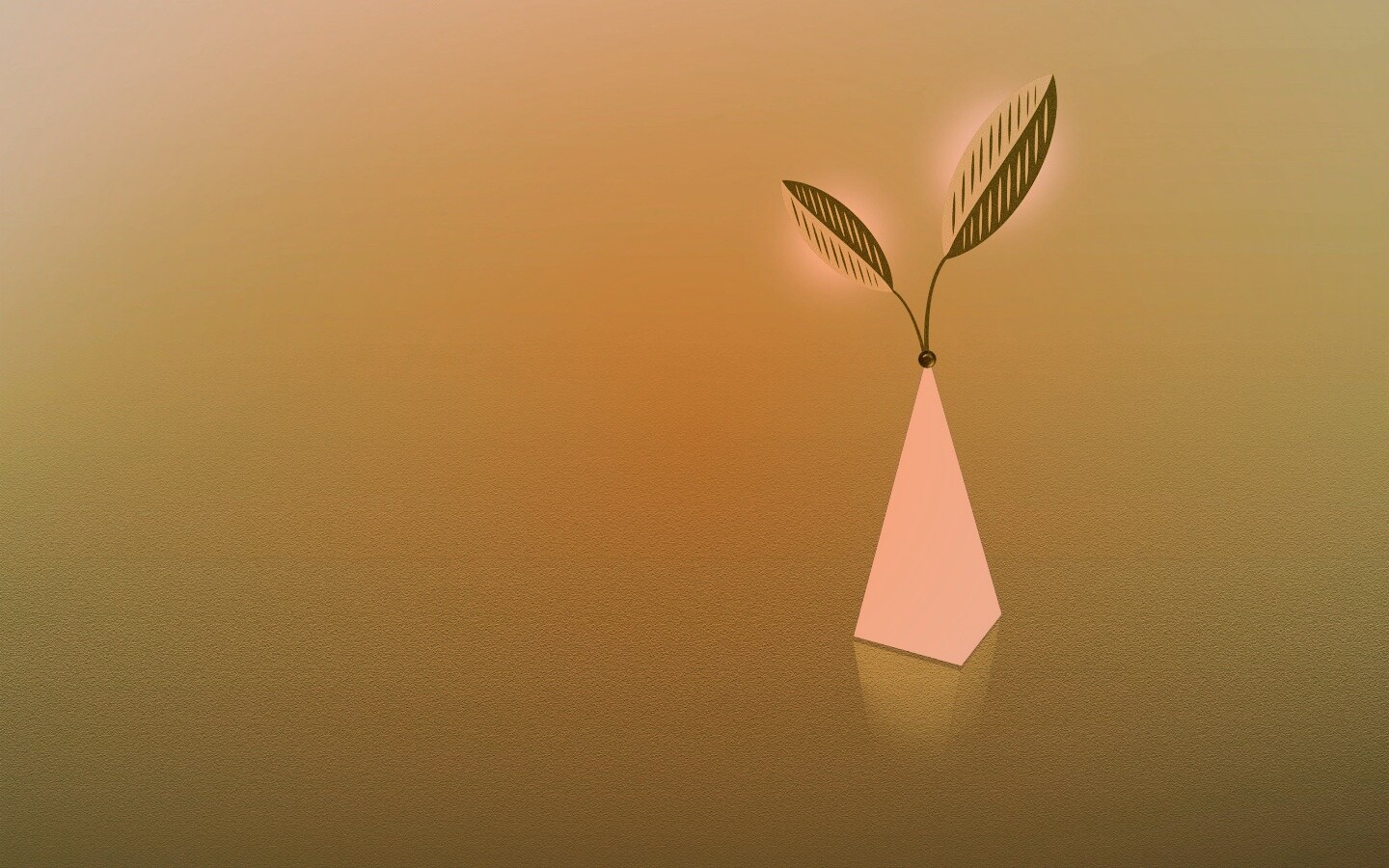 Пирамида и листик обои