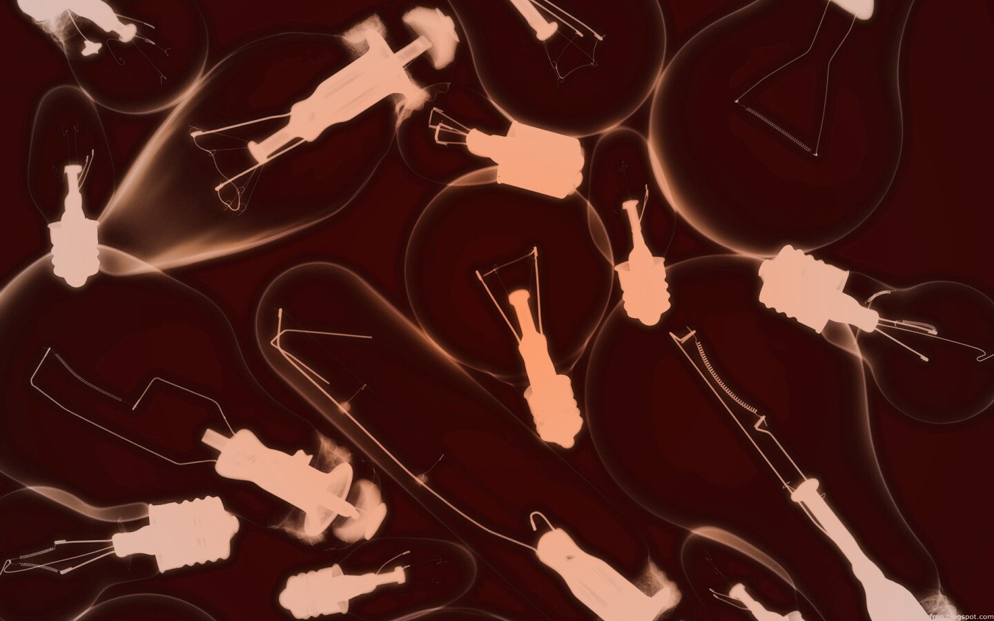 Лампочки под рентгеном обои