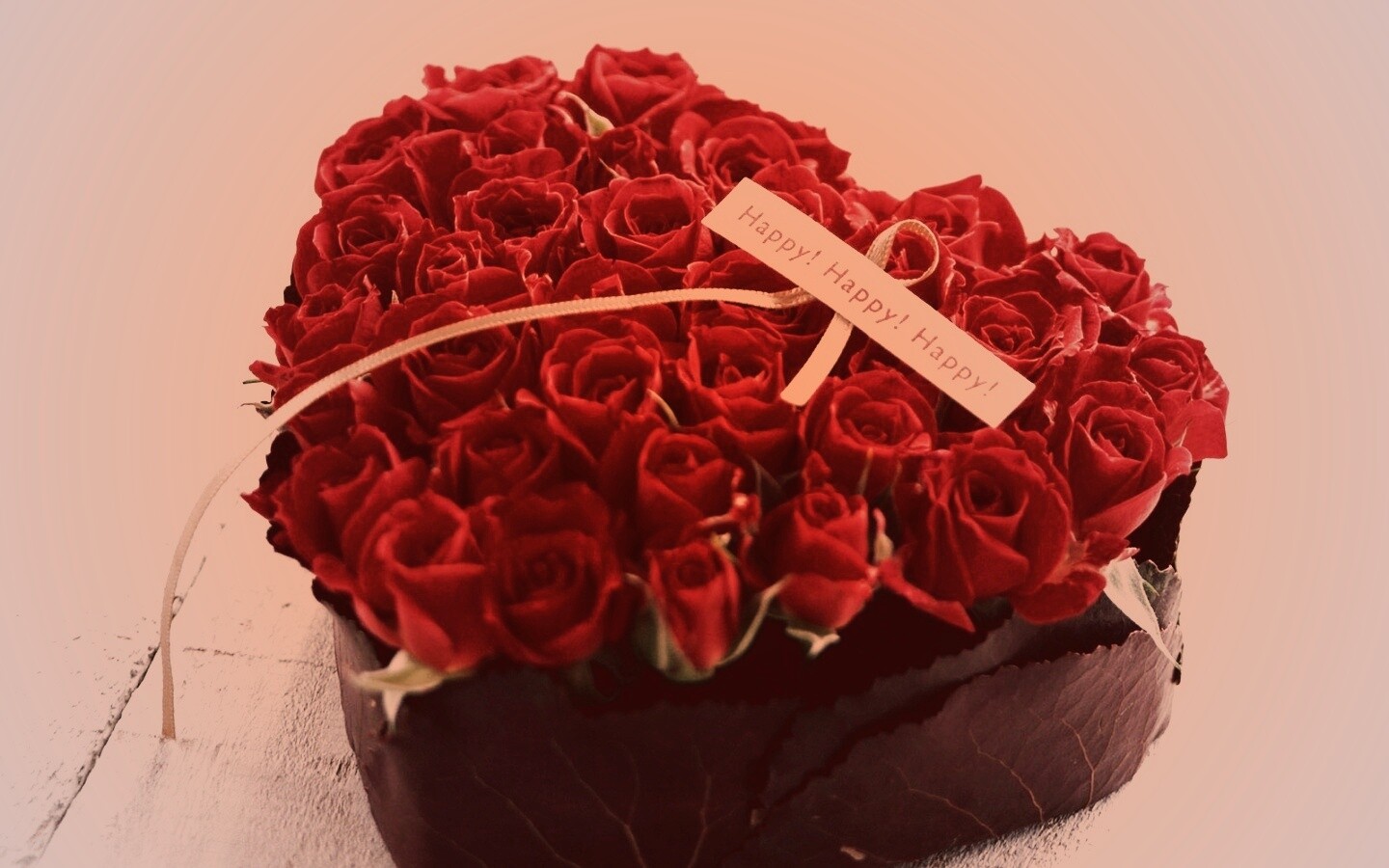 Букет в форме сердца обои